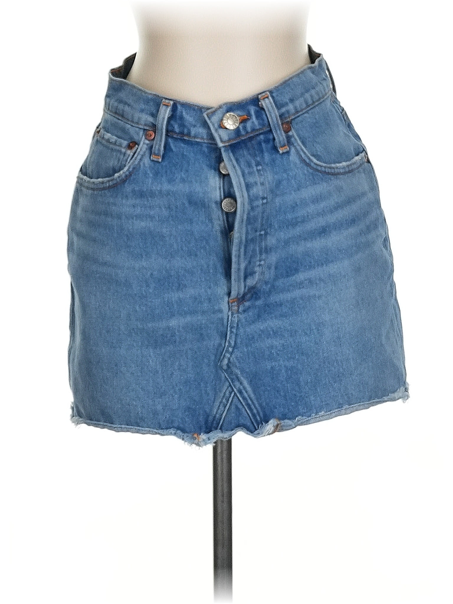 スカート AGOLDE Woman Skirt Blue A91111141 PRACTICE AGOLDE Leif Skirt in Swing - Adorn