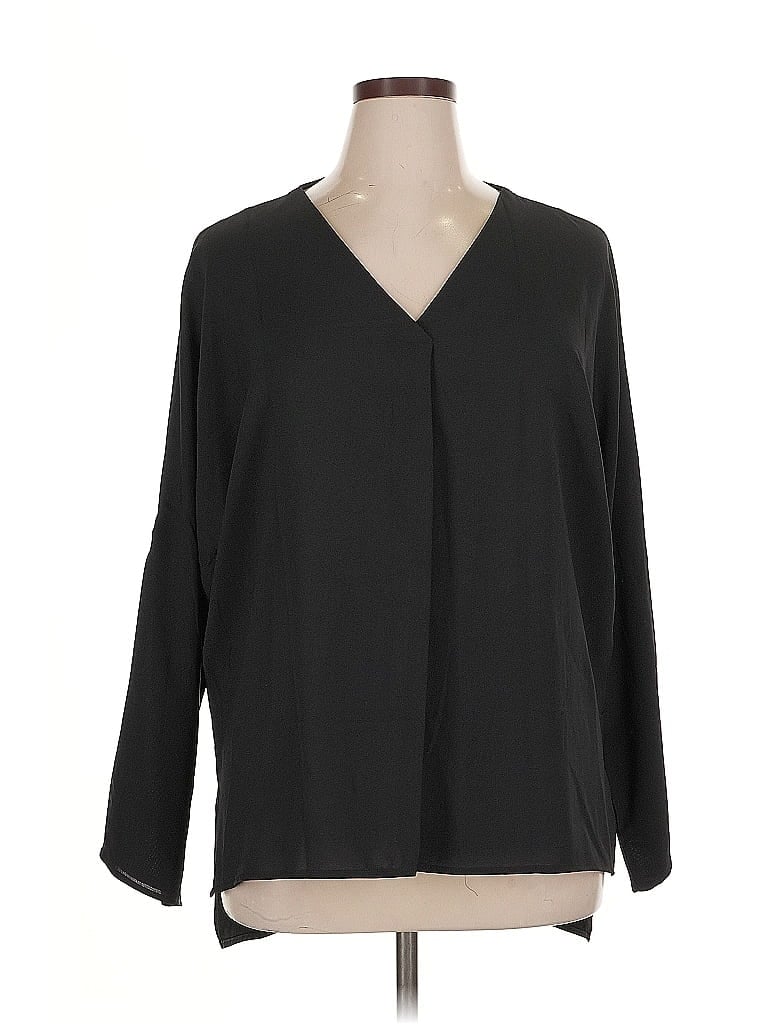 Pre-owned Unbranded Long Sleeve Blouse In Black