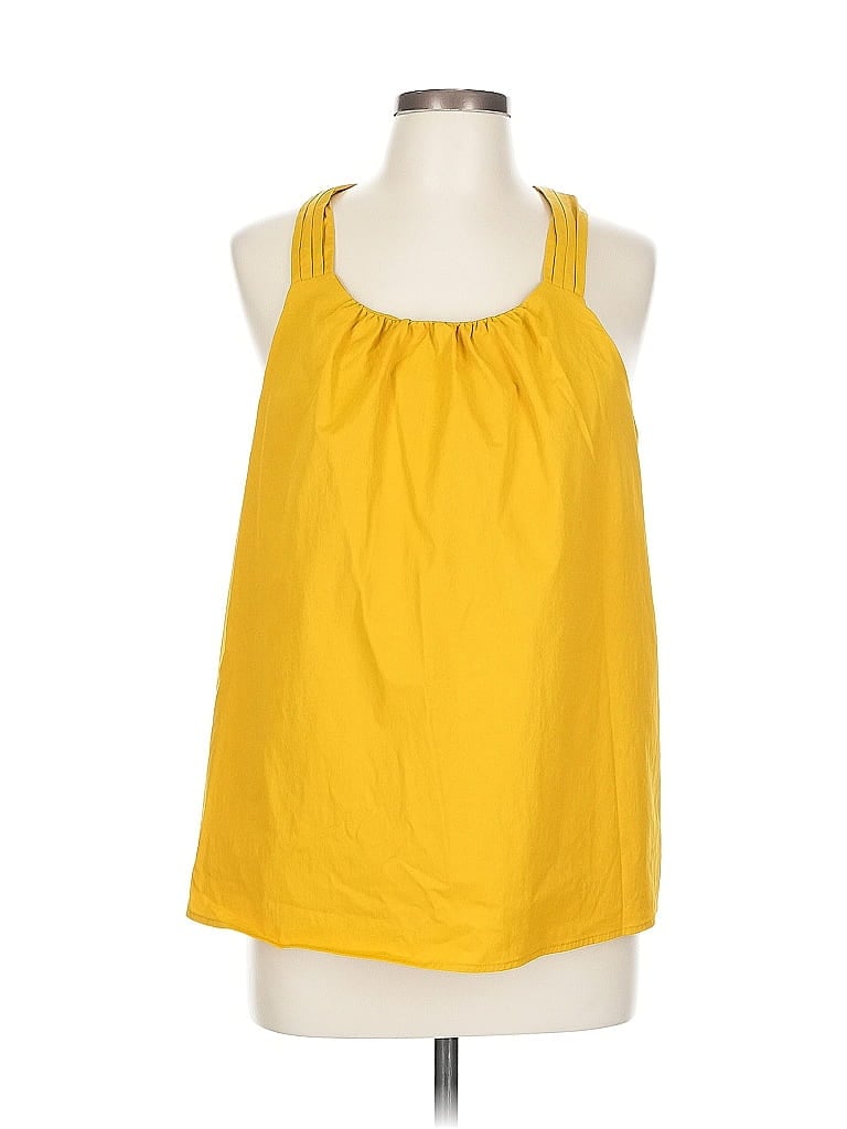 Click to view more detailed imagery on our partner's website Pre-owned Banana Republic Factory Store Sleeveless Blouse In Yellow