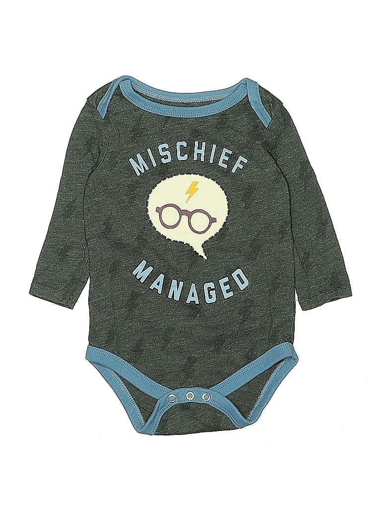 Pre-owned Harry Potter Babies' Long Sleeve Onesie In Gray