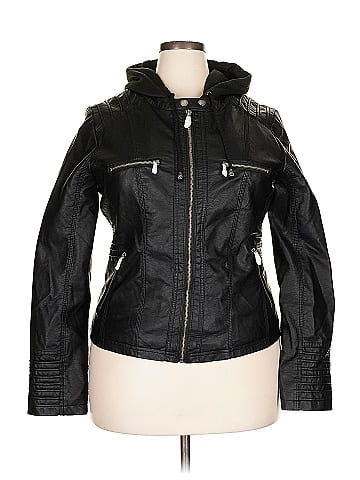 Lock & Love Faux Leather Jacket (view 1)