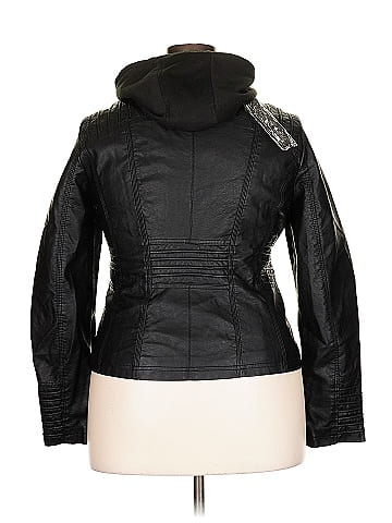 Lock & Love Faux Leather Jacket (view 2)
