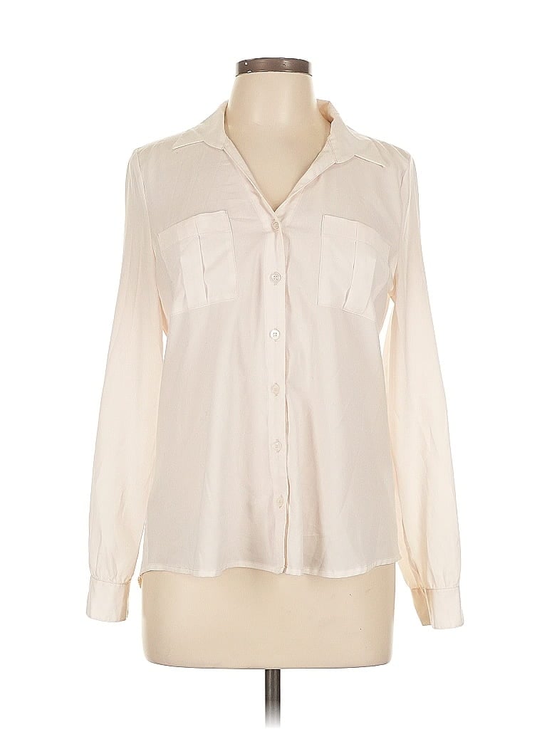 CHARMING CHARLIE Pre-owned Long Sleeve Blouse In White