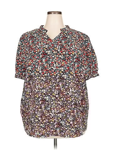 Shein Curve Short Sleeve Blouse (view 1)