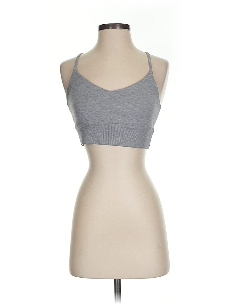Pre-owned Gap Fit Tank Top Gray Halter Neckline Tops