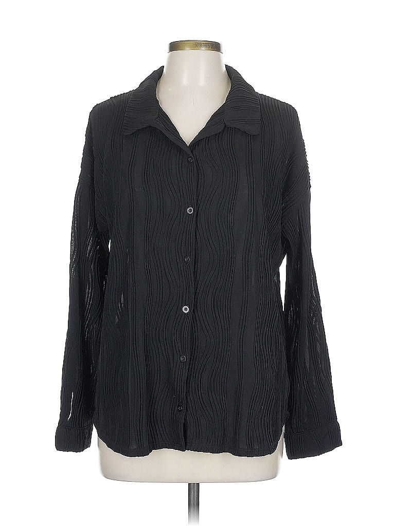 Click to view more detailed imagery on our partner's website Pre-owned Kaileigh Long Sleeve Blouse In Black