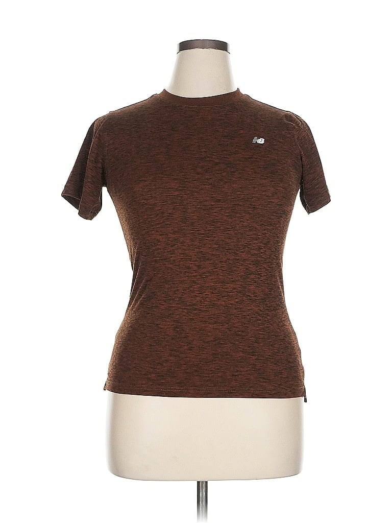 Pre-owned New Balance Active T-shirt In Brown
