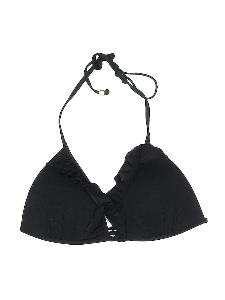 Pre-owned H&m Swimsuit Top Black Solid Pattern Swimwear