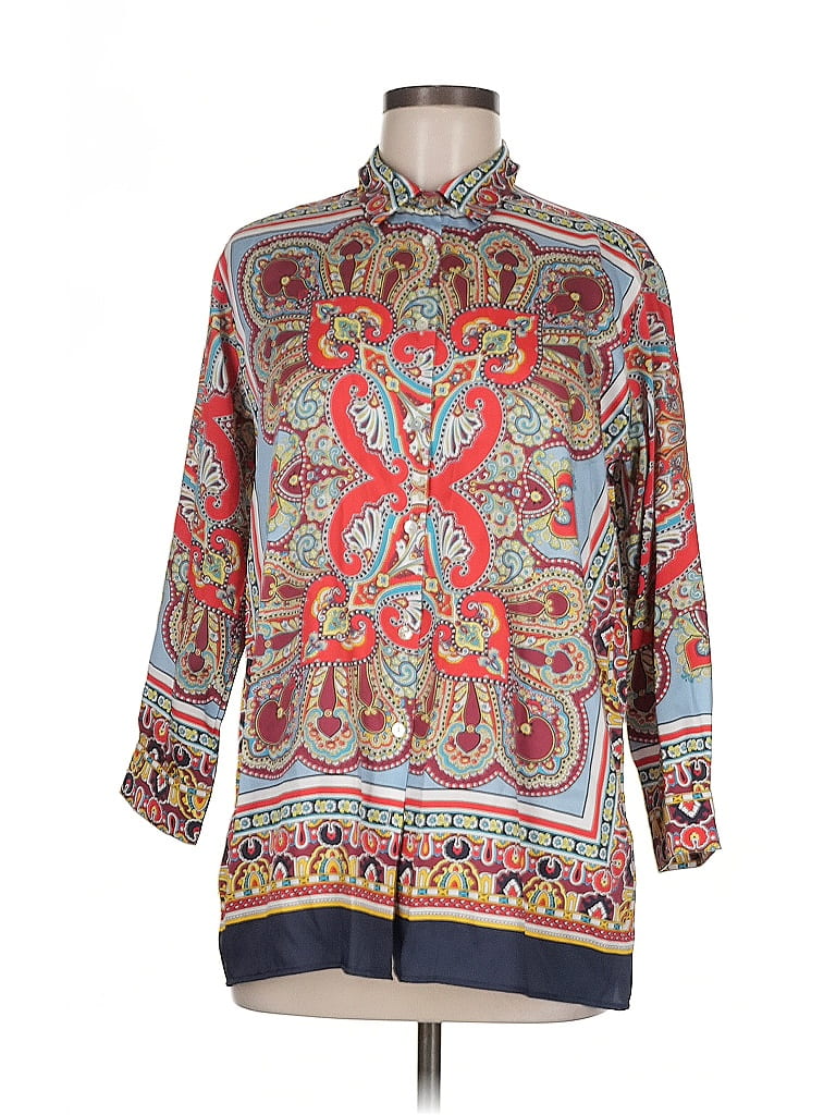 Click to view more detailed imagery on our partner's website Pre-owned Zara 3/4 Sleeve Blouse In Red