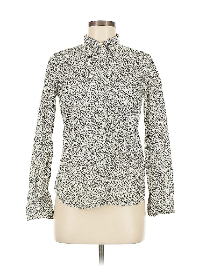 Pre-owned Gap Long Sleeve Button Down Shirt In White
