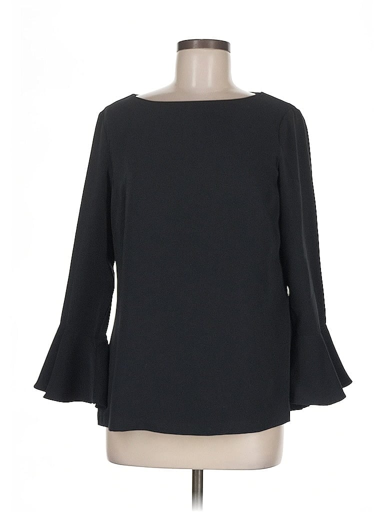 Sail to Sable 100% Polyester Black 3/4 Sleeve Blouse Size M - photo 1