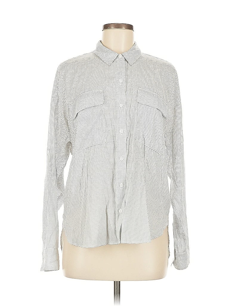 Pre-owned Express Long Sleeve Blouse In White