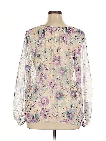 Johnny Was 3/4 Sleeve Silk Top (view 2)