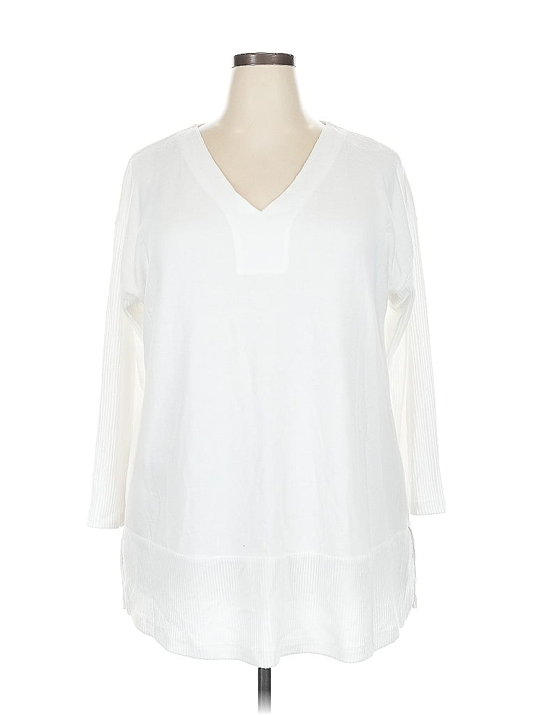 Pre-owned Vince Camuto 3/4 Sleeve Blouse In White