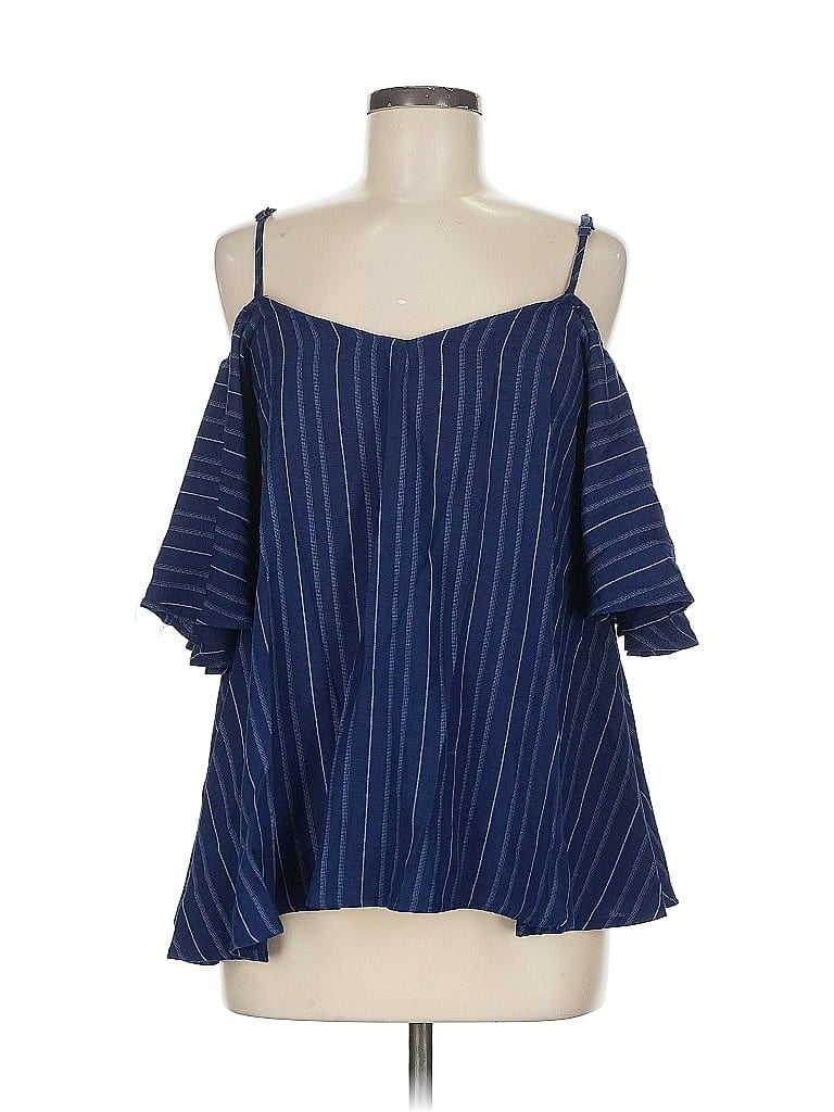 Pre-owned Umgee Sleeveless Blouse In Blue
