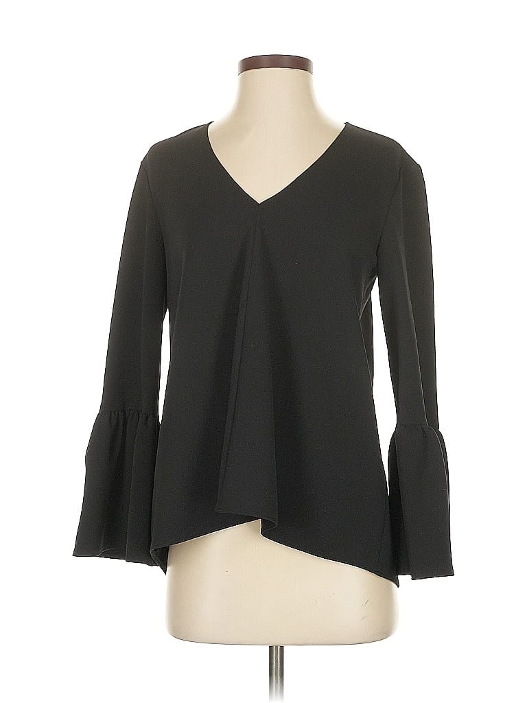 Pre-owned Tibi Long Sleeve Blouse In Black