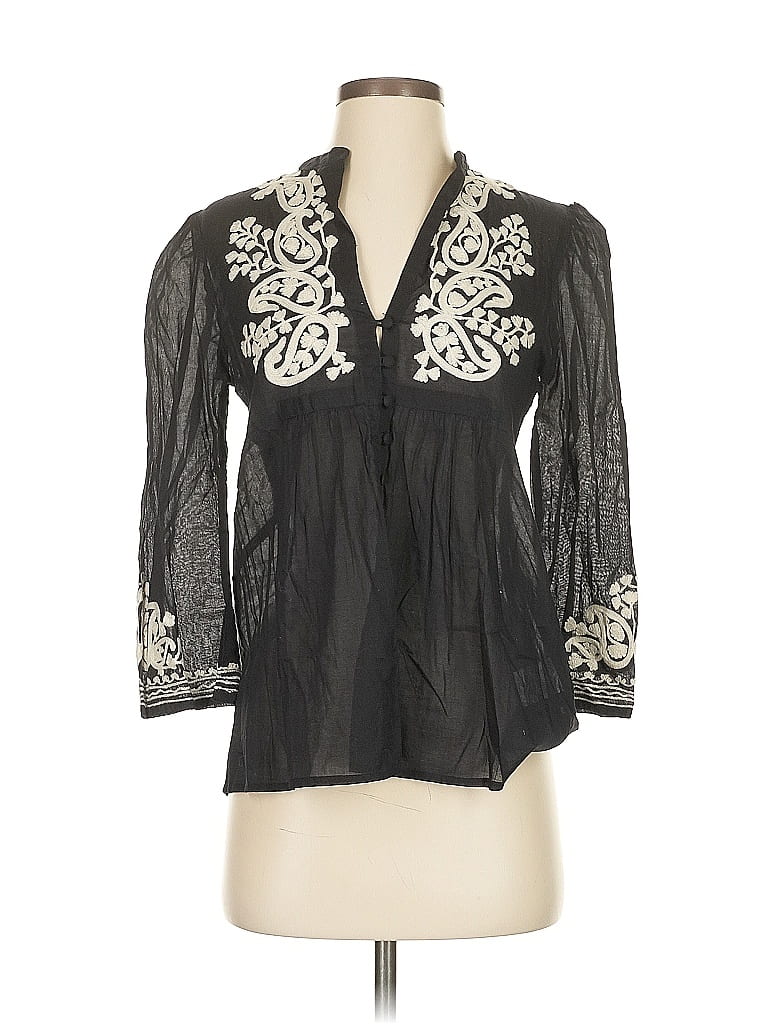Click to view more detailed imagery on our partner's website Pre-owned Joie 3/4 Sleeve Blouse In Black