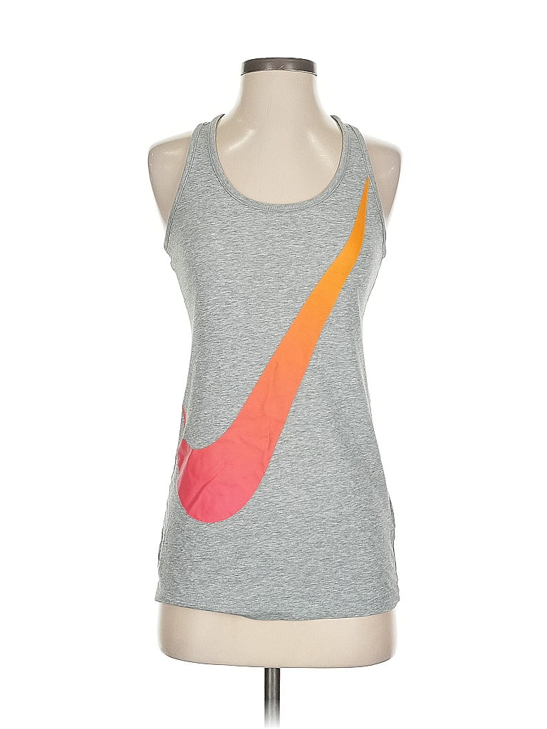 Click to view more detailed imagery on our partner's website Pre-owned Nike Tank Top Gray Halter Neckline Tops