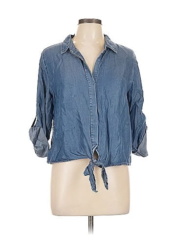Velvet Heart 3/4 Sleeve Button-Down Shirt (view 1)