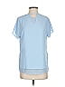 Cooper & Ella 100% Polyester Blue Short Sleeve Blouse Size XS - photo 1