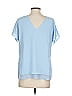 Cooper & Ella 100% Polyester Blue Short Sleeve Blouse Size XS - photo 2
