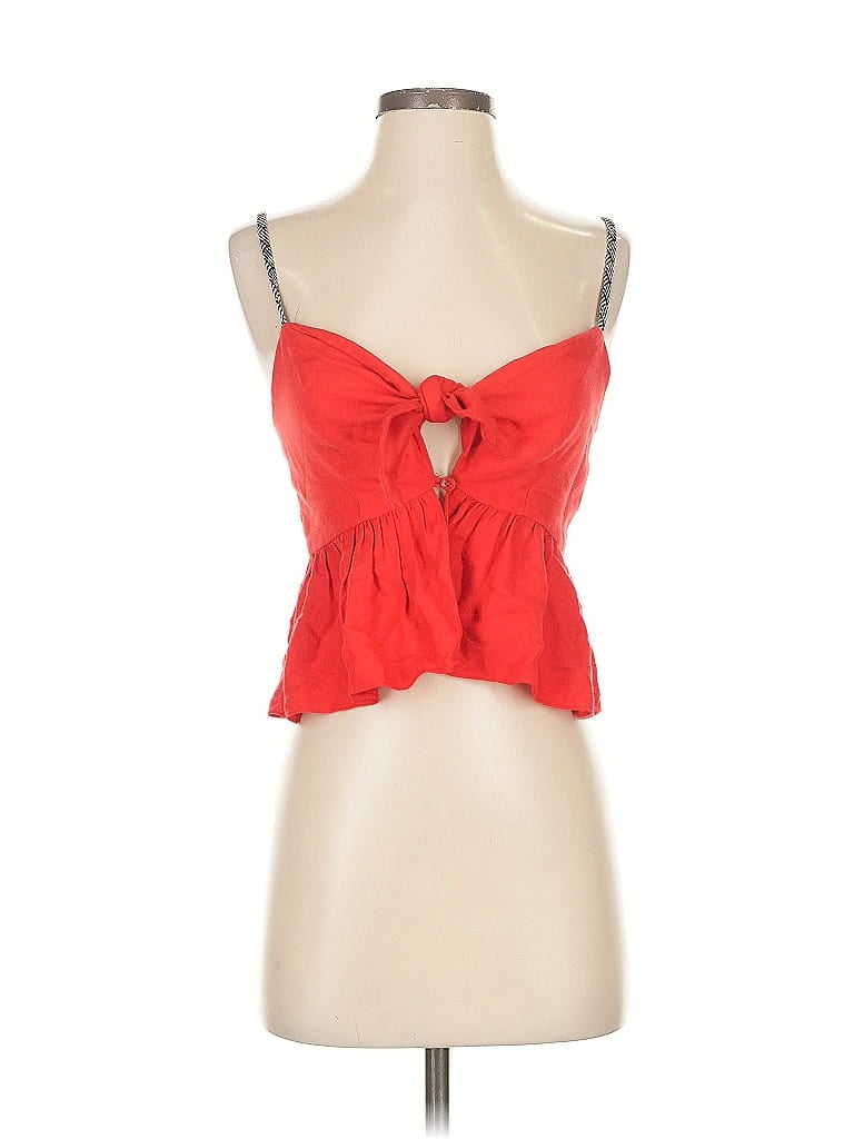 Pre-owned Assorted Brands Sleeveless Blouse In Red