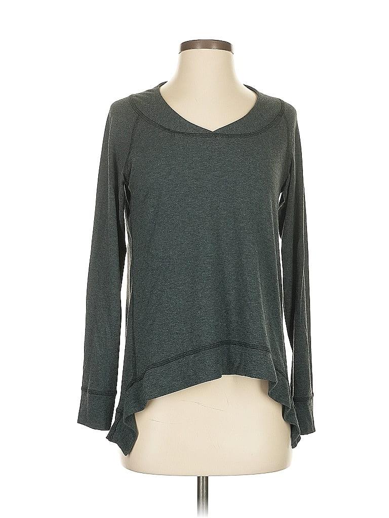 CUT.LOOSE Pre-owned Long Sleeve Top Gray V Neck Tops