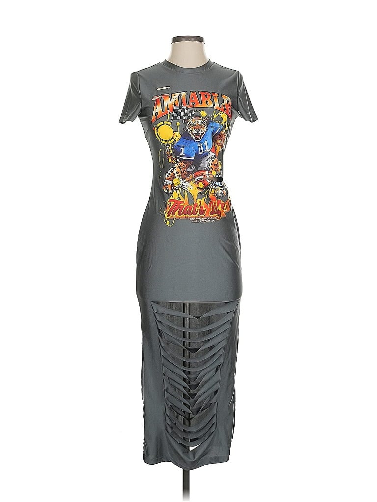 Pre-owned Shein Casual Dress In Gray