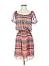 Max Studio 100% Polyester Print Orange Casual Dress Size S - photo 1