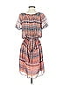 Max Studio 100% Polyester Print Orange Casual Dress Size S - photo 2
