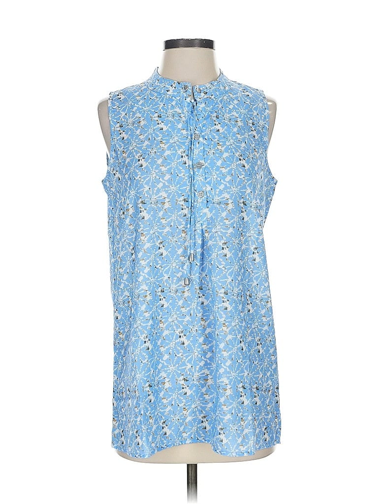 Simply Noelle Sleeveless Blouse In Blue