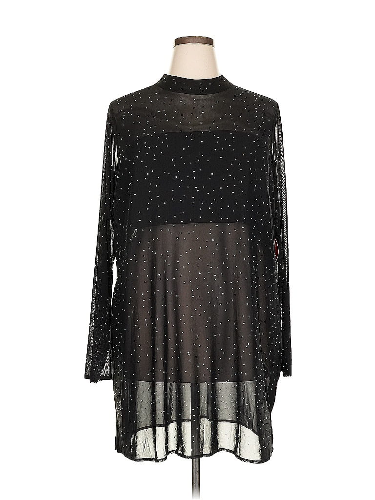 Eva Franco 100% Polyester Stars Black Casual Dress Size 2X - photo 1