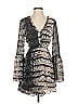 Parker Animal Print Gray Black Cocktail Dress Size S - photo 1