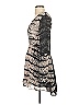 Parker Animal Print Gray Black Cocktail Dress Size S - photo 5