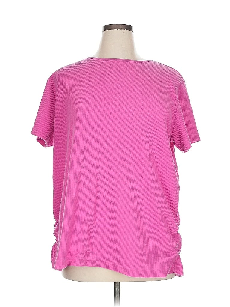 Pre-owned Woman Within Short Sleeve T-shirt In Pink