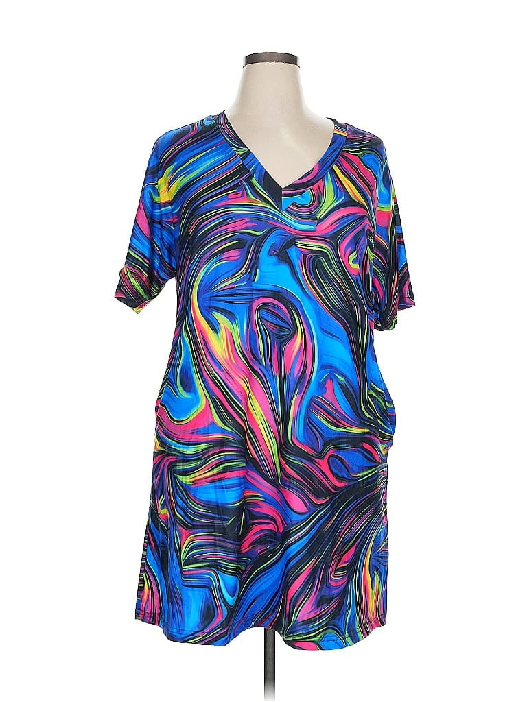 Pre-owned Shein Casual Dress In Blue