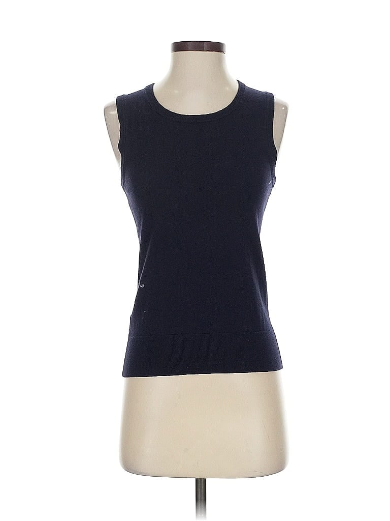 Pre-owned Ann Taylor Sleeveless Top Blue Boatneck Tops