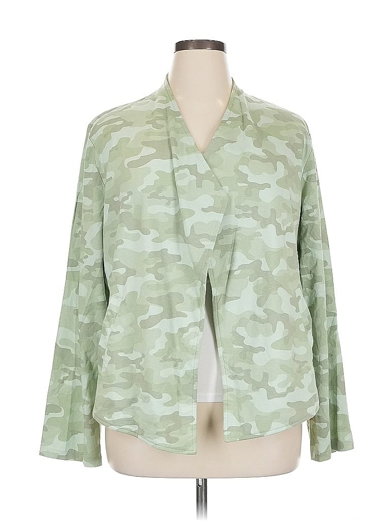 SUSAN GRAVER Pre-owned Cardigan Sweater In Green