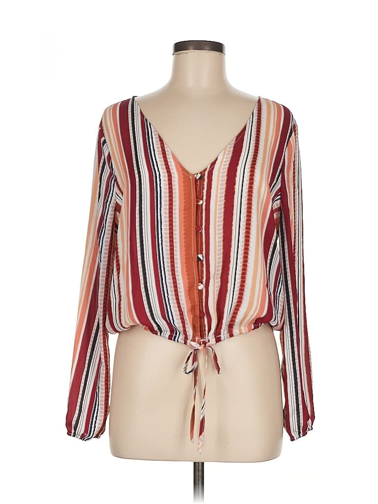 Pre-owned Jack By Bb Dakota Long Sleeve Blouse In Orange