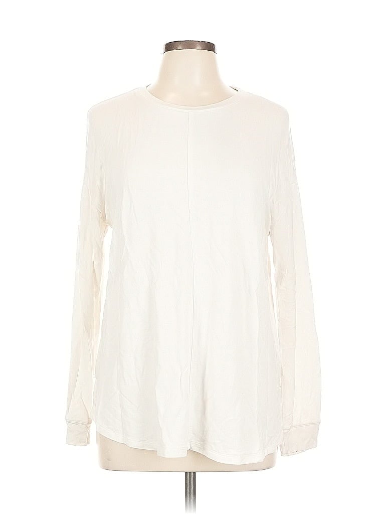 Pre-owned Liz Claiborne Pullover Sweater In White