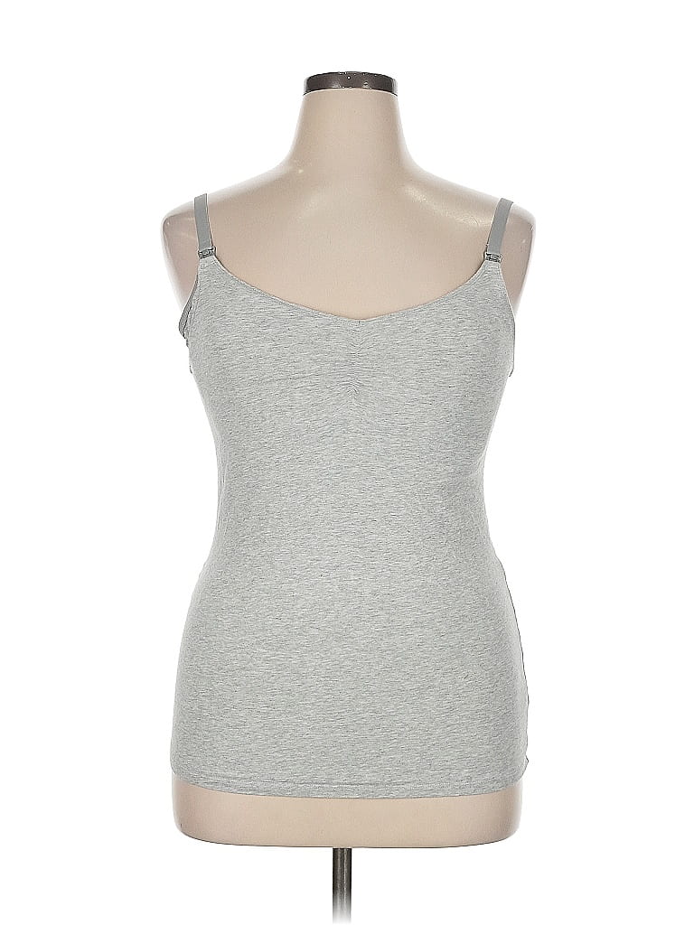 Pre-owned Aerie Tank Top Gray Sweetheart Neckline Tops
