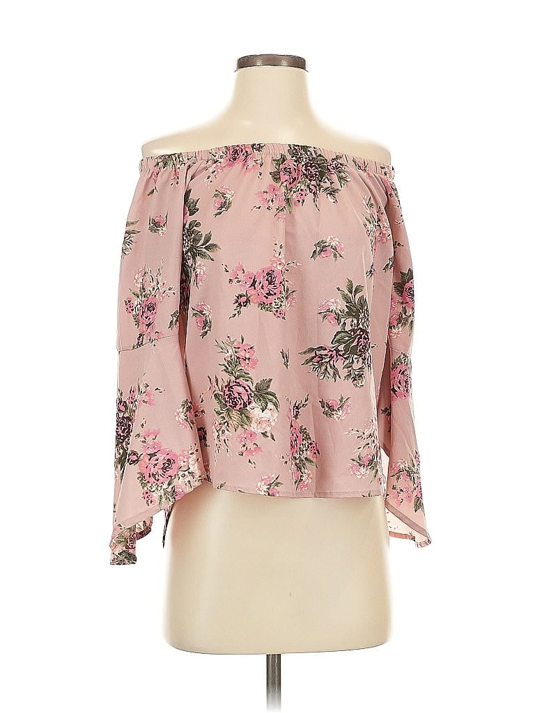 Mileage 3/4 Sleeve Blouse In Pink