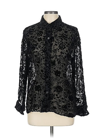 Jones New York Sport Long Sleeve Silk Top (view 1)