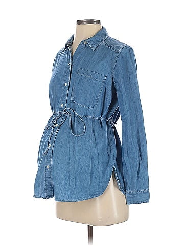 Motherhood Long Sleeve Button-Down Shirt (view 1)