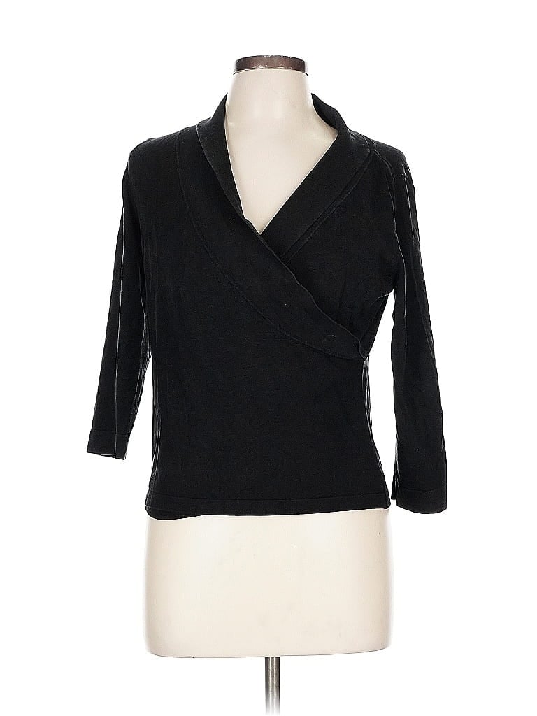 Pre-owned Ann Taylor 3/4 Sleeve Top Black Cowl Neck Tops