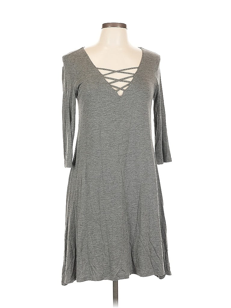 Living Doll Casual Dress In Gray