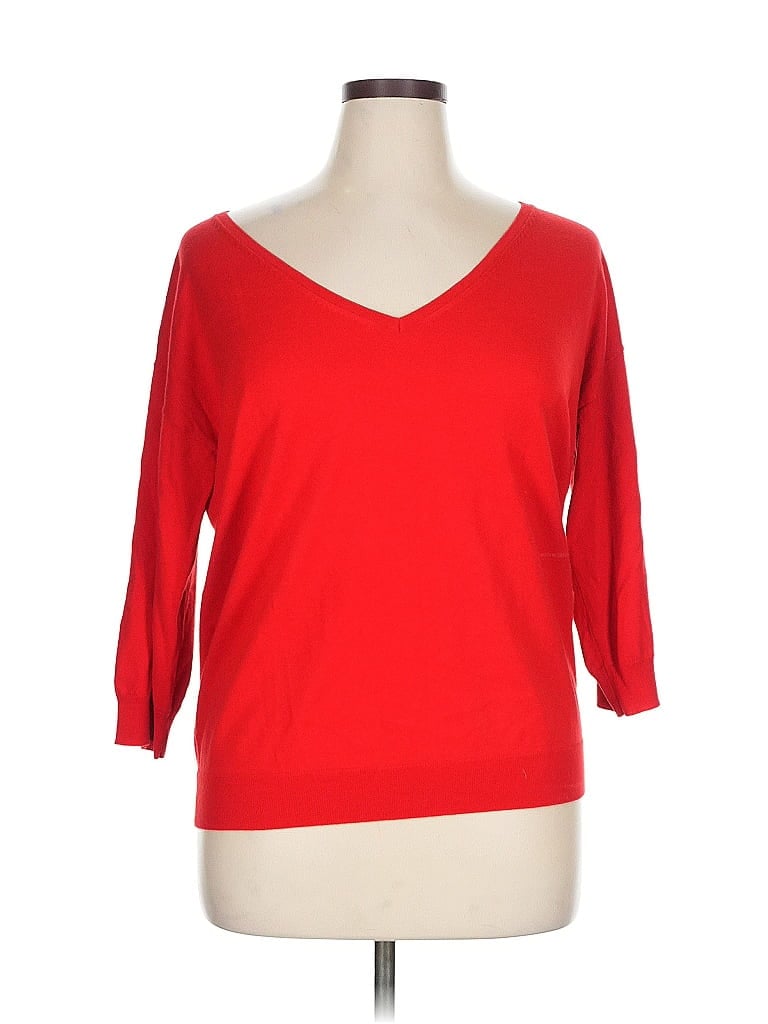 Pre-owned Banana Republic 3/4 Sleeve T-shirt In Red