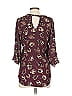 DR2 100% Polyester Burgundy 3/4 Sleeve Blouse Size XS - photo 2