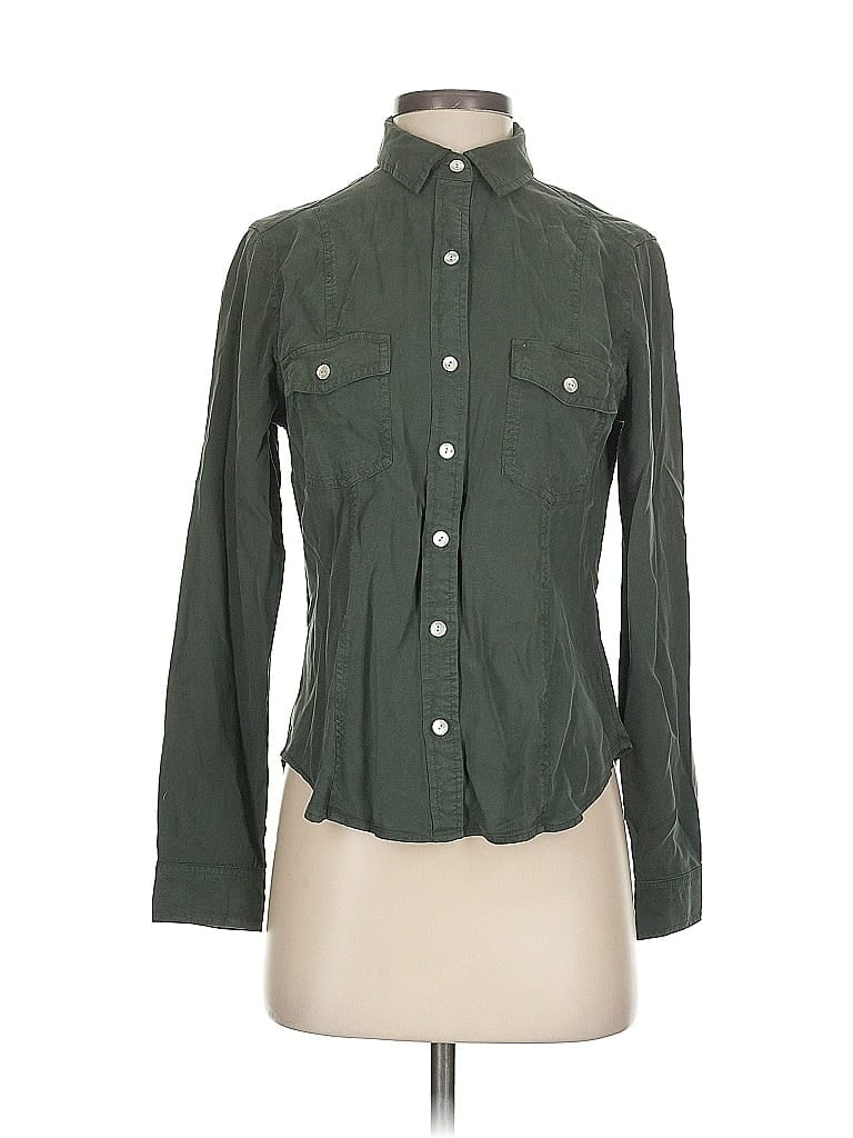 Click to view more detailed imagery on our partner's website Pre-owned Bella Dahl Long Sleeve Button Down Shirt In Green