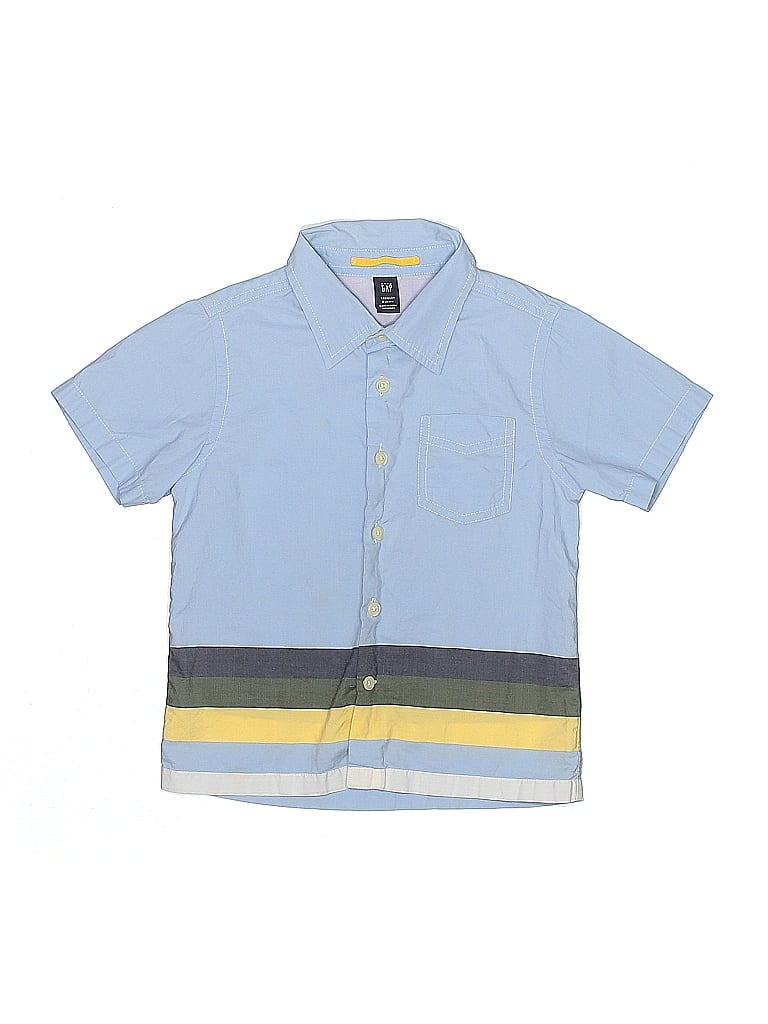 Pre-owned Baby Gap Kids' Short Sleeve Polo Shirt In Blue